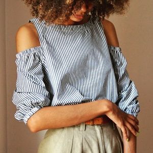 GAP striped cotton poplin blouse